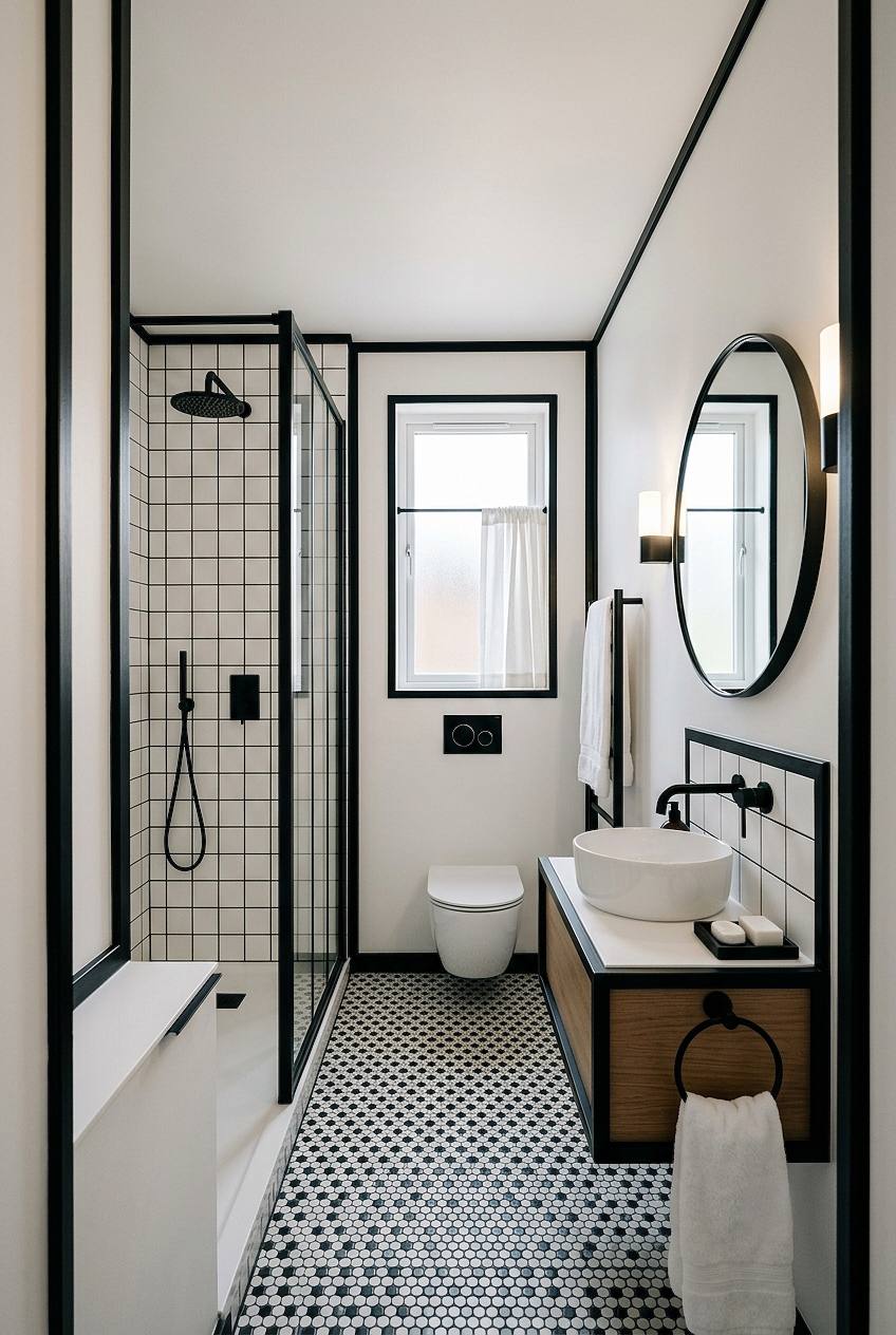 Black & white bathroom 1