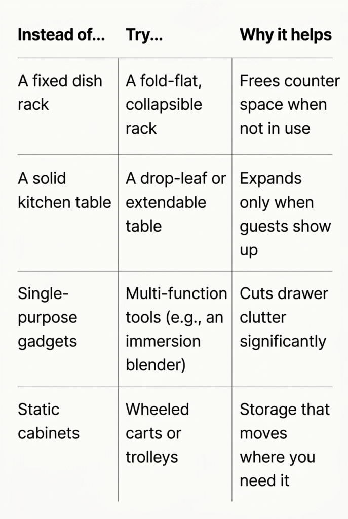 small kitchen storage ideas table (1)
