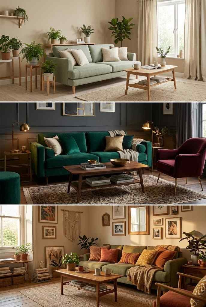 Green sofa livingroom 2
