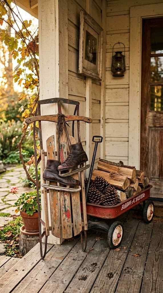 rustic christmas front porch 5